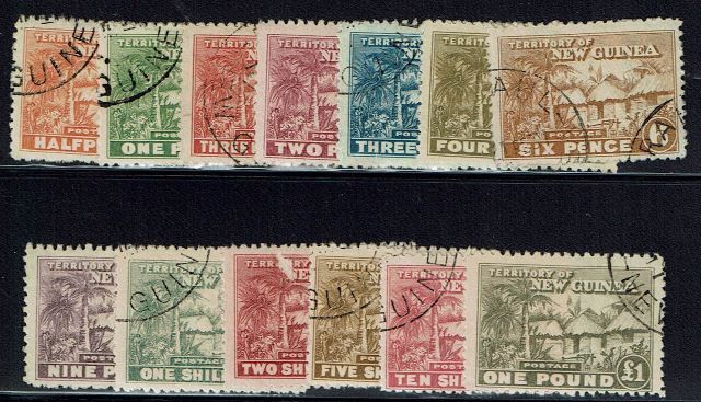 Image of New Guinea SG 125/36 FU British Commonwealth Stamp